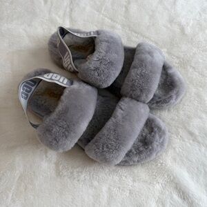 UGG Oh Yeah Slippers Gray/Purple Size 8